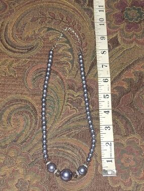 Tracy Lynn Elegant Gray Pearl Beaded Necklace - Women's Jewelry